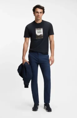 Cotton-jersey T-shirt with printed artwork