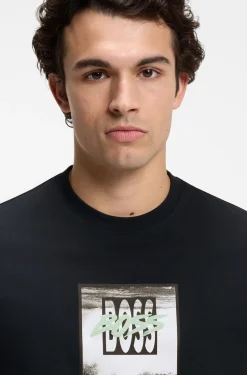 Cotton-jersey T-shirt with printed artwork
