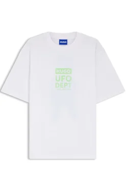 Cotton-jersey T-shirt with printed artwork