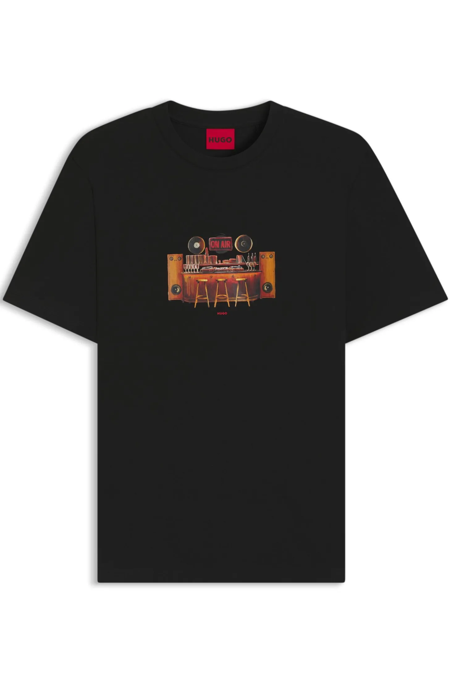 Cotton-jersey T-shirt with printed artwork