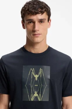 Cotton-jersey T-shirt with printed artwork