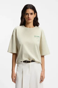 Cotton-jersey T-shirt with printed artwork