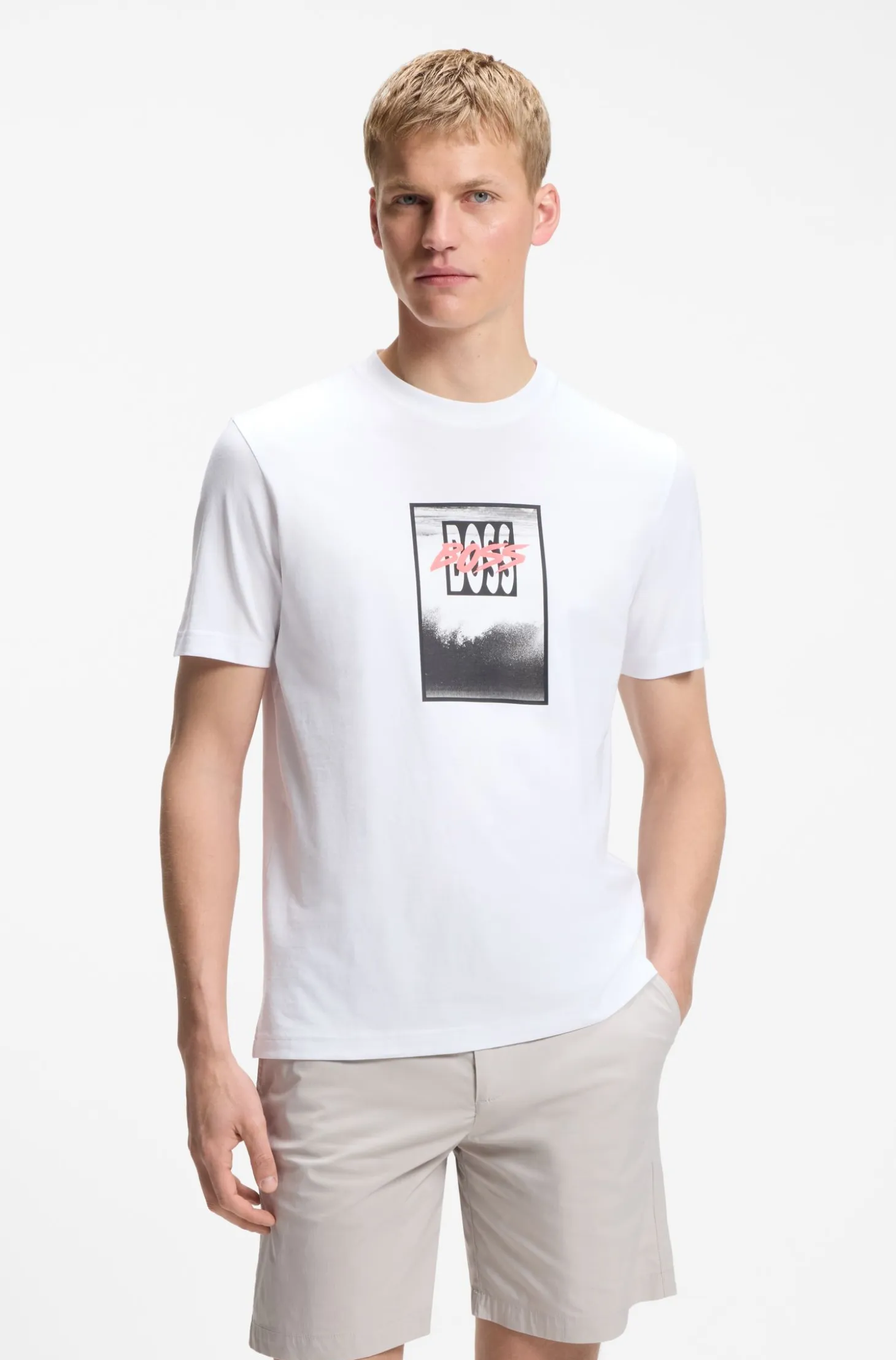 Cotton-jersey T-shirt with printed artwork