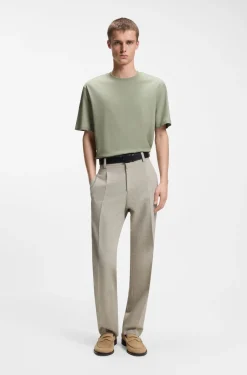 Cotton-jersey T-shirt with rear graphic