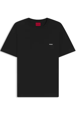Cotton-jersey T-shirt with rear graphic