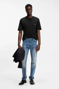 Cotton-jersey T-shirt with rear graphic