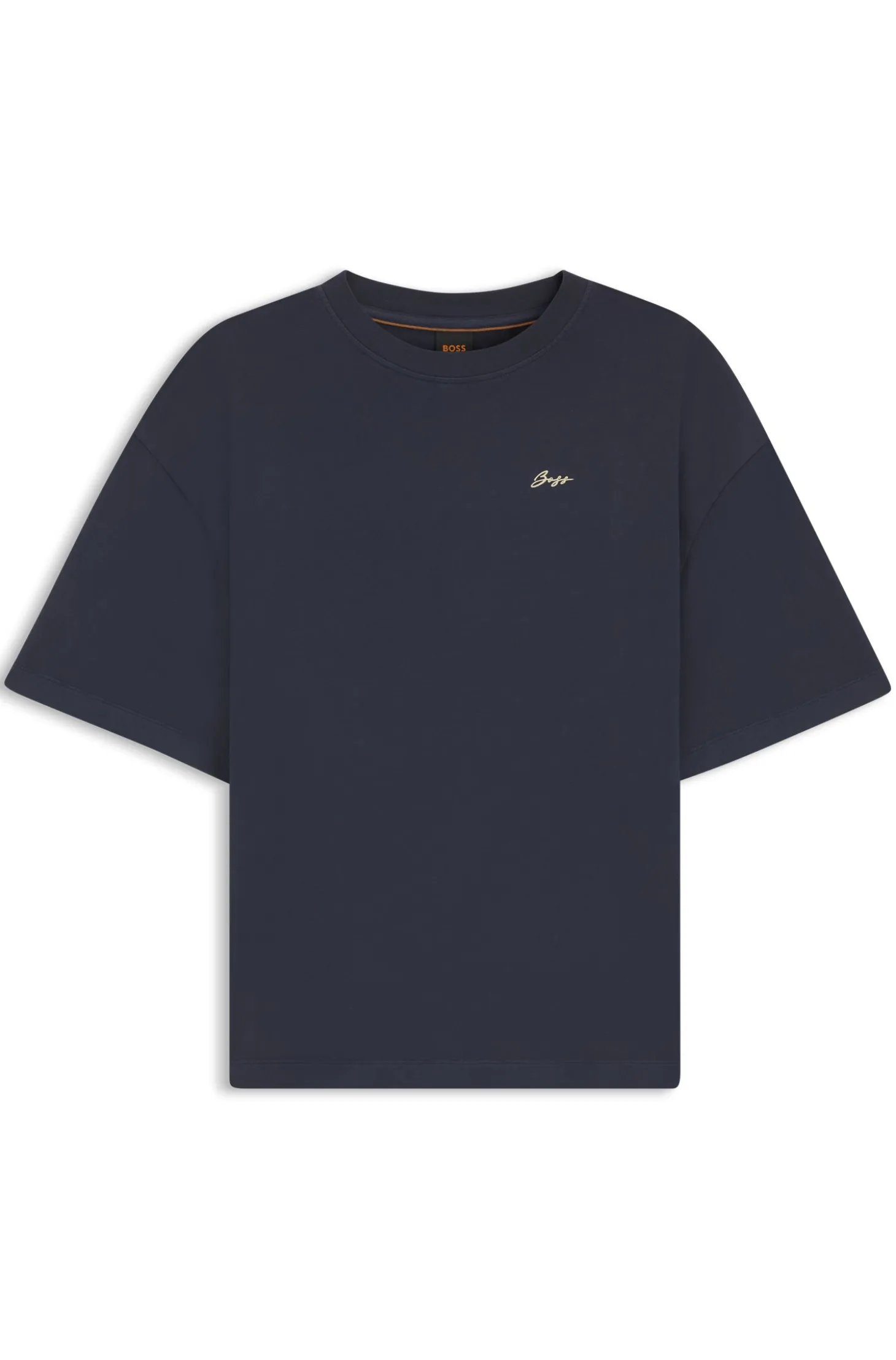 Cotton-jersey T-shirt with slogan artwork