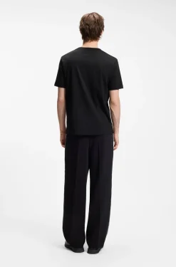 Cotton-jersey T-shirt with spaced-out logo
