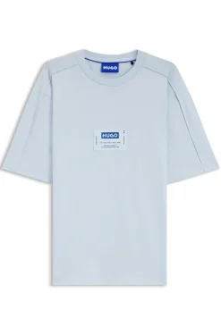 Cotton-jersey T-shirt with workwear logo label