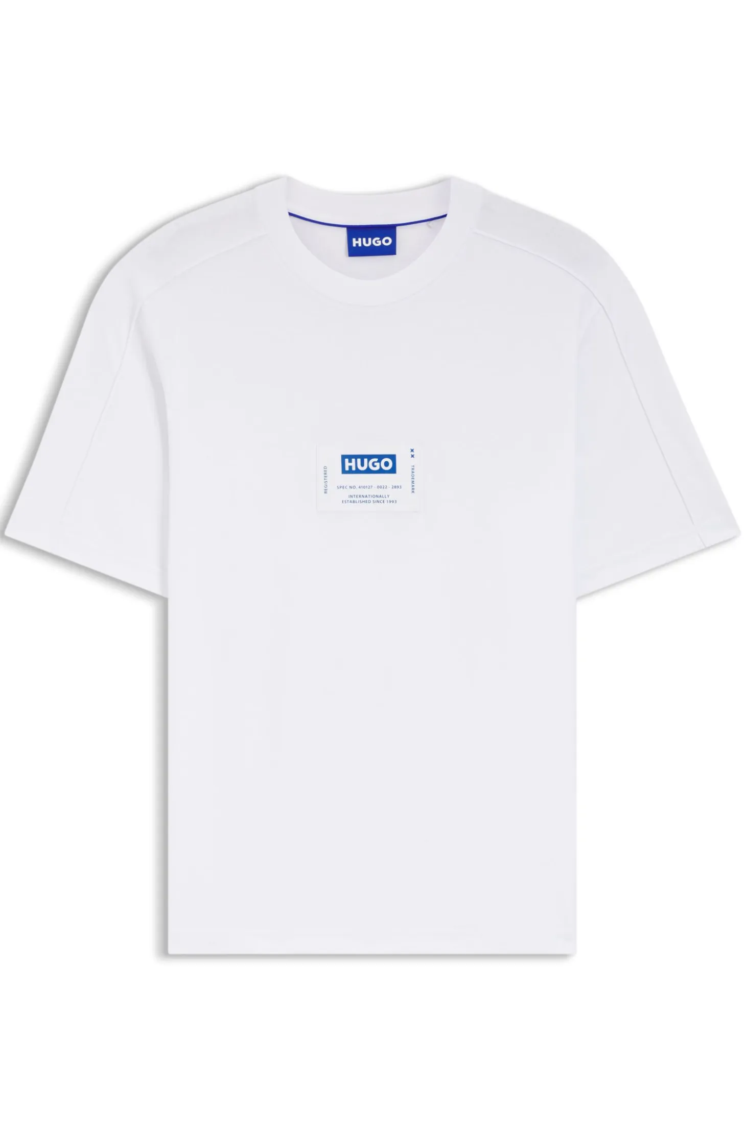 Cotton-jersey T-shirt with workwear logo label