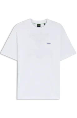 Cotton-mesh T-shirt with embroidered artwork