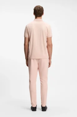 Cotton-piqué polo shirt with all-over print