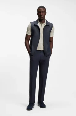 Cotton-piqué polo shirt with all-over print