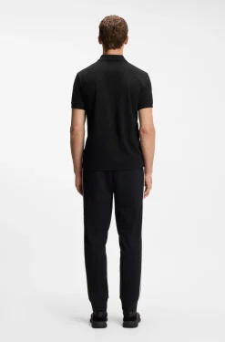 Cotton-piqué polo shirt with all-over print