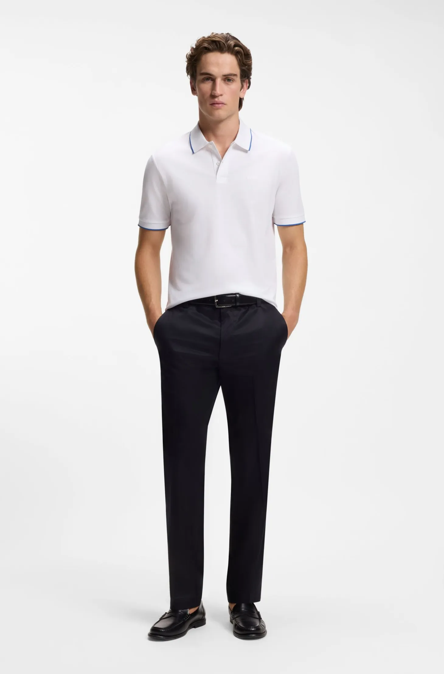 Cotton-piqué polo shirt with embroidered logo