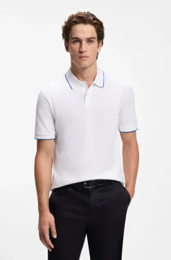 Cotton-piqué polo shirt with embroidered logo