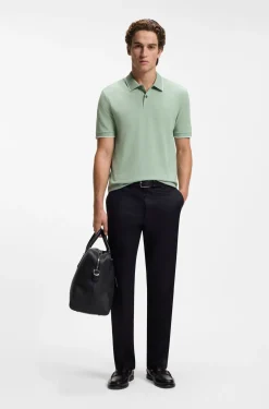 Cotton-piqué polo shirt with embroidered logo