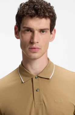 Cotton-piqué polo shirt with embroidered logo