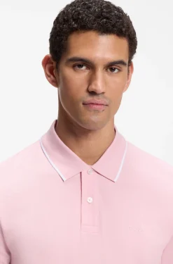 Cotton-piqué polo shirt with embroidered logo