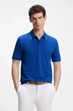 Cotton-piqué polo shirt with embroidered logo
