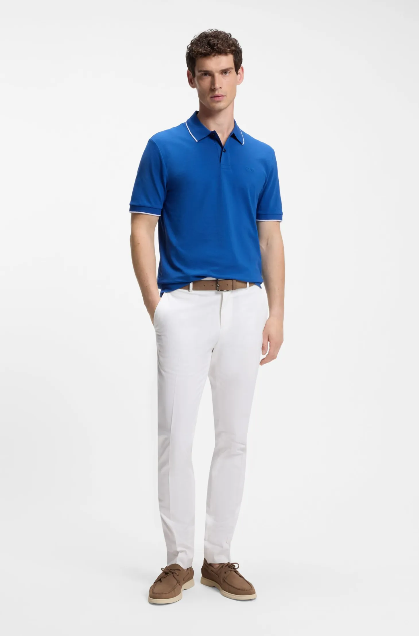 Cotton-piqué polo shirt with embroidered logo