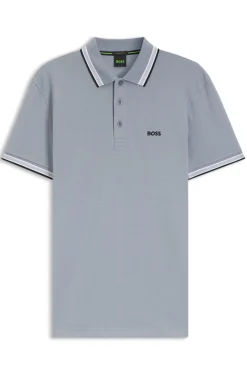 Cotton piqué polo shirt with logo details