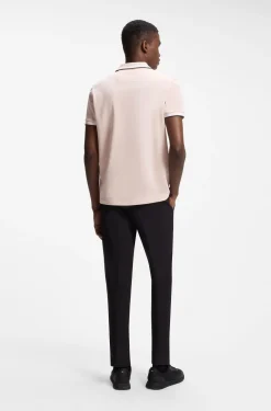 Cotton piqué polo shirt with logo details