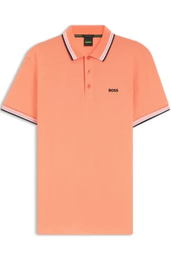 Cotton piqué polo shirt with logo details