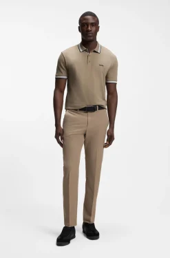 Cotton piqué polo shirt with logo details