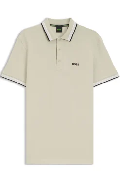 Cotton piqué polo shirt with logo details