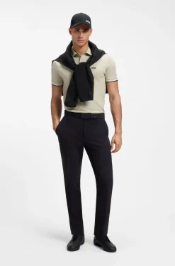 Cotton piqué polo shirt with logo details