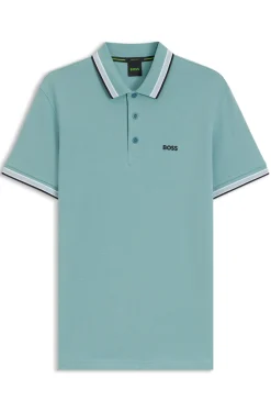 Cotton piqué polo shirt with logo details