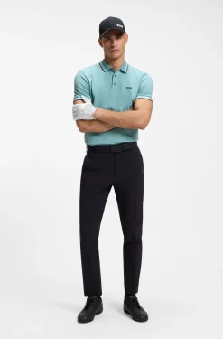 Cotton piqué polo shirt with logo details