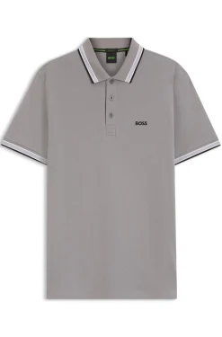Cotton piqué polo shirt with logo details