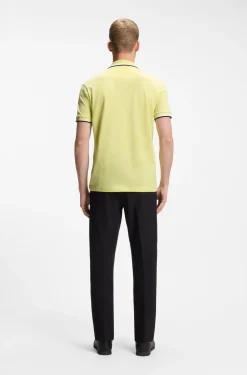 Cotton piqué polo shirt with logo details
