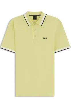 Cotton piqué polo shirt with logo details