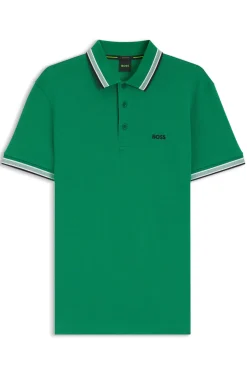 Cotton piqué polo shirt with logo details