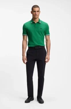 Cotton piqué polo shirt with logo details