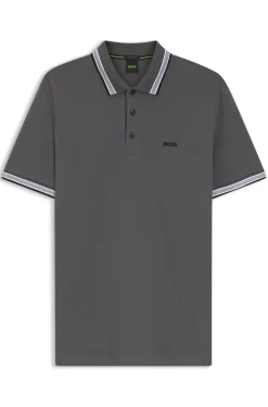 Cotton piqué polo shirt with logo details