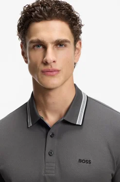 Cotton piqué polo shirt with logo details