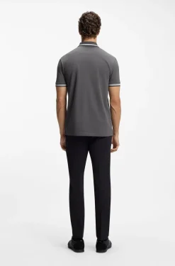 Cotton piqué polo shirt with logo details