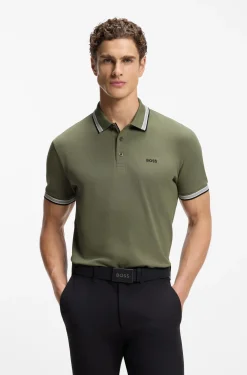 Cotton piqué polo shirt with logo details
