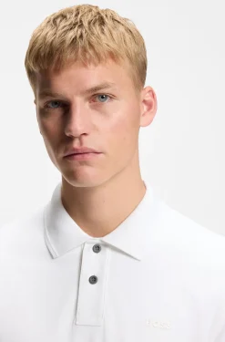 Cotton-piqué polo shirt with logo detail