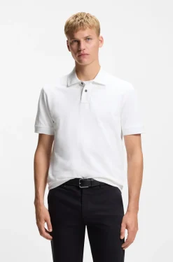 Cotton-piqué polo shirt with logo detail