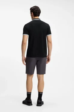 Cotton piqué polo shirt with logo details