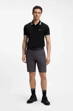 Cotton piqué polo shirt with logo details