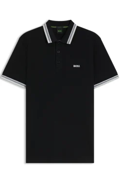 Cotton piqué polo shirt with logo details