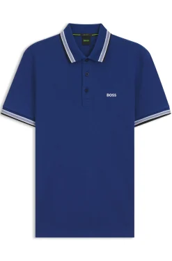 Cotton piqué polo shirt with logo details