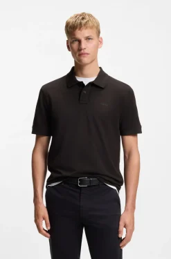 Cotton-piqué polo shirt with logo detail