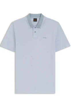 Cotton-piqué polo shirt with logo print